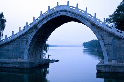 Fishing at Jade Belt Bridge, Summer Palace, Beijing (Dimitry B.)  [flickr.com]  CC BY 
License Information available under 'Proof of Image Sources'